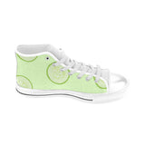 Cucumber pattern Men's High Top Canvas Shoes White