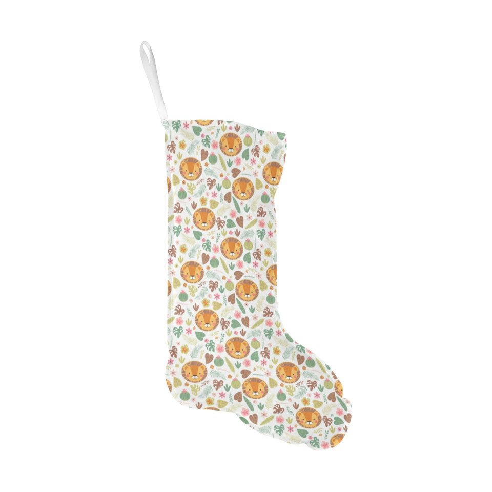 Lion Pattern Print Design 04 Christmas Stocking