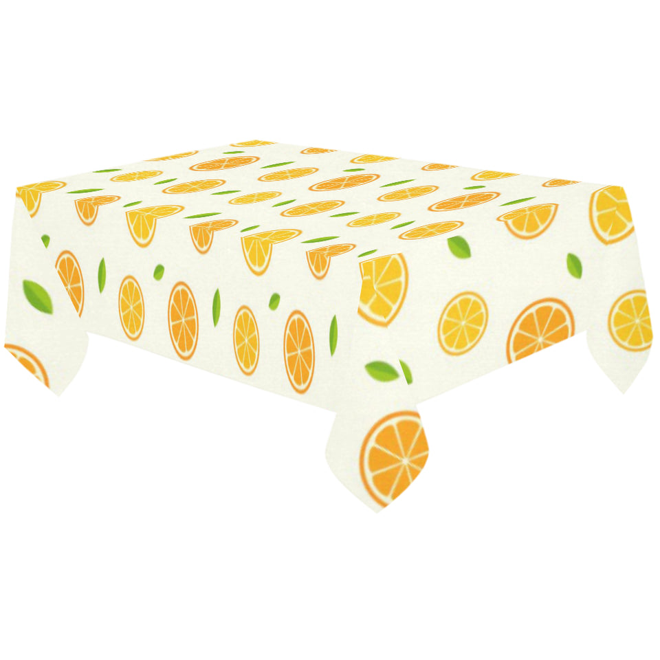 oranges leaves pattern Tablecloth