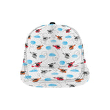 Watercolor helicopter cloud pattern All Over Print Snapback Cap