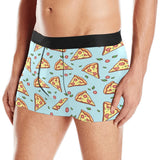 Hand drawn pizza blue background Men's All Over Print Boxer Briefs Men's Underwear