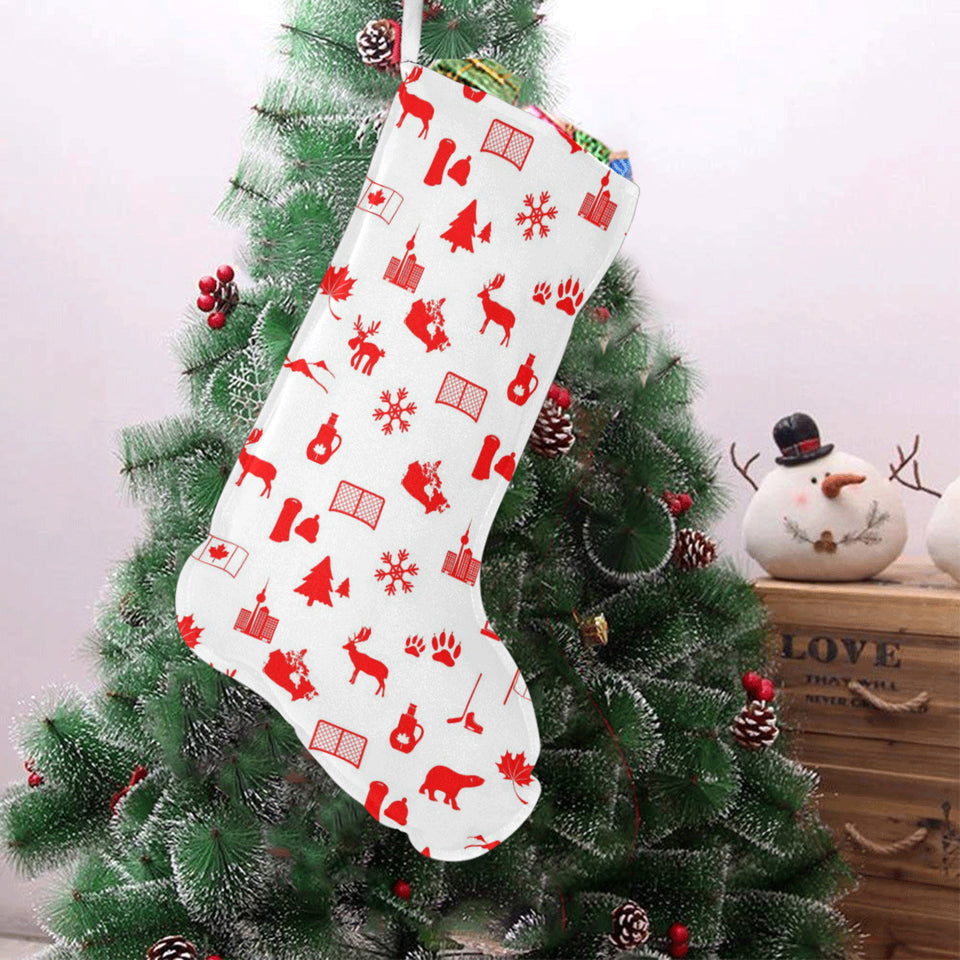Canada Pattern Print Design 04 Christmas Stocking