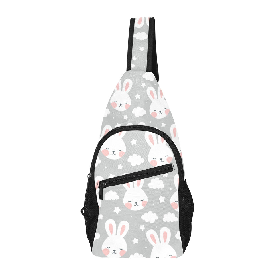 Rabbit cloud Pattern All Over Print Chest Bag
