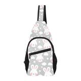 Rabbit cloud Pattern All Over Print Chest Bag