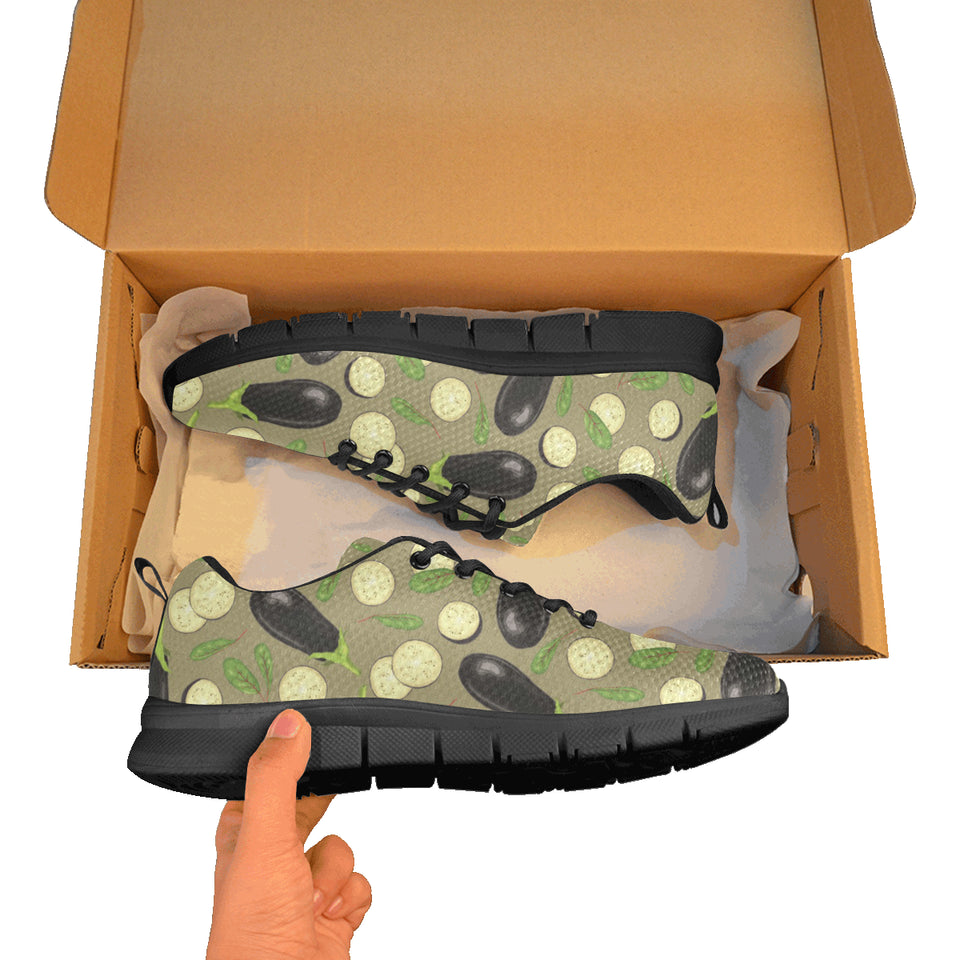 Eggplant Pattern Print Design 02 Men's Breathable Sneakers ( Model 055)