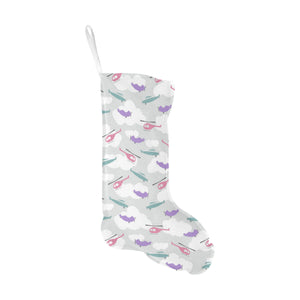 Helicopter plane pattern Christmas Stocking