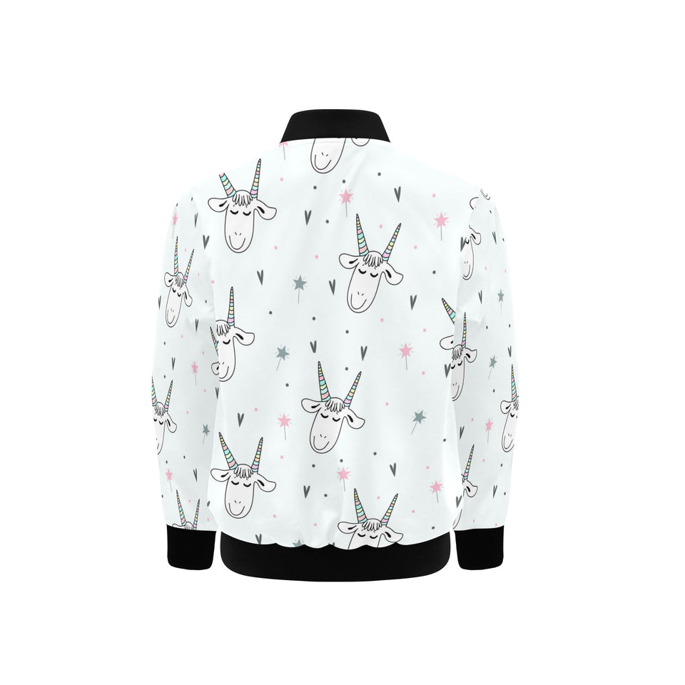 Cute goat design pattern Kids' Boys' Girls' Bomber Jacket