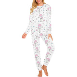 Cute poodle dog star pattern Women's All Over Print Pajama Set