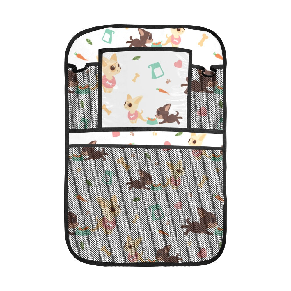 Cute Chihuahua puppie pattern Car Seat Back Organizer