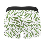 Hand drawn sketch style green Chili peppers patter Men's All Over Print Boxer Briefs Men's Underwear
