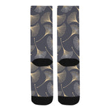 Gold ginkgo leaves Crew Socks