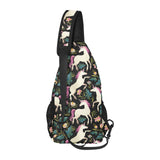 Unicorns forest background All Over Print Chest Bag