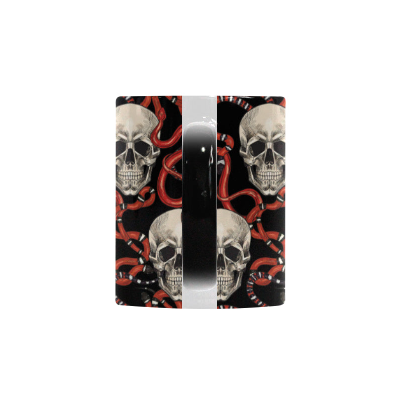 Red snake skull pattern Morphing Mug Heat Changing Mug