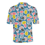 Colorful mushroom design pattern Men's All Over Print Polo Shirt