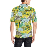 Hand drawn windmill pattern Men's All Over Print Polo Shirt