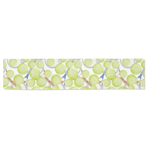 Tennis Pattern Print Design 01 Table Runner