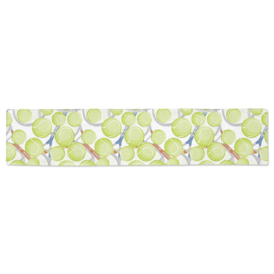 Tennis Pattern Print Design 01 Table Runner