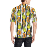 papaya design pattern Men's All Over Print Polo Shirt