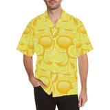 lemon pattern Men's All Over Print Hawaiian Shirt