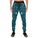Snowflake pattern dark background Unisex Casual Sweatpants