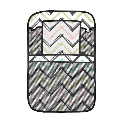 zigzag chevron paint pattern Car Seat Back Organizer
