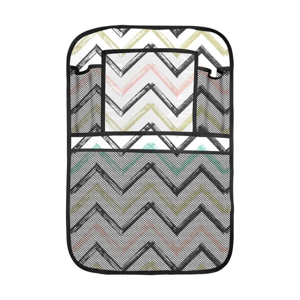 zigzag chevron paint pattern Car Seat Back Organizer
