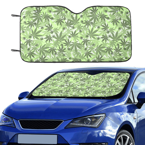 Canabis Marijuana Weed Pattern Print Design 01 Car Sun Shade
