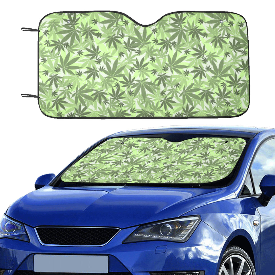 Canabis Marijuana Weed Pattern Print Design 01 Car Sun Shade
