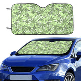 Canabis Marijuana Weed Pattern Print Design 01 Car Sun Shade