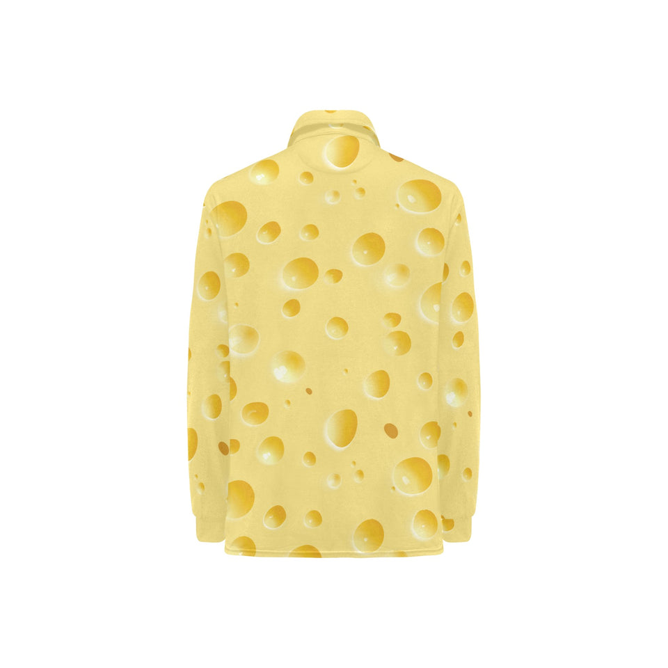 Cheese texture Women's Long Sleeve Polo Shirt