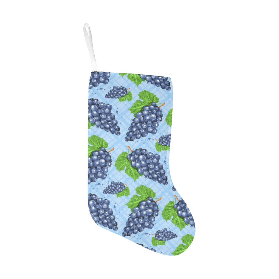 Watercolor grape pattern Christmas Stocking