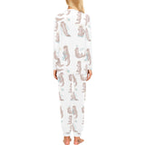 Cute sea otters pattern Women's All Over Print Pajama Set