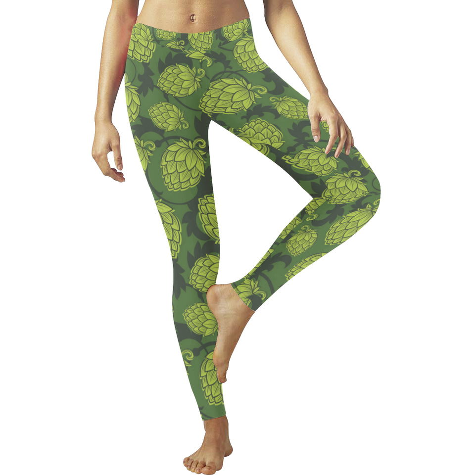 Hop pattern Hop cone background Women's Legging Fulfilled In US