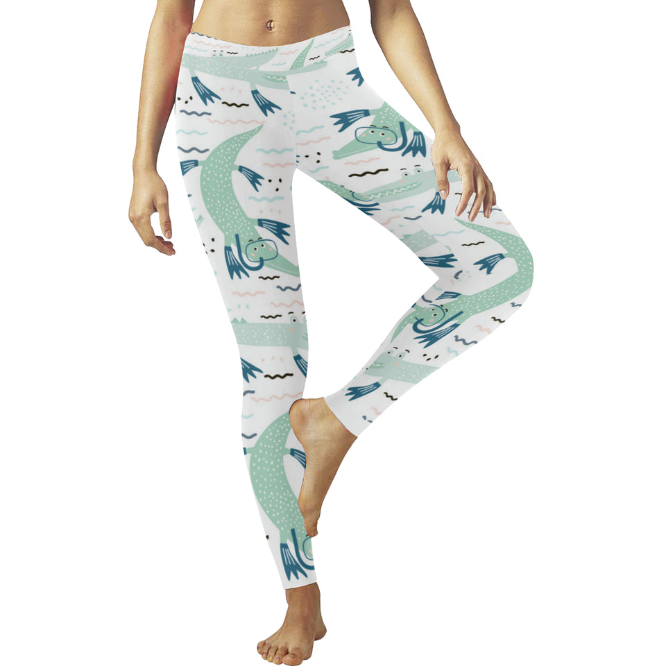 Crocodile diver pattern Women's Legging Fulfilled In US