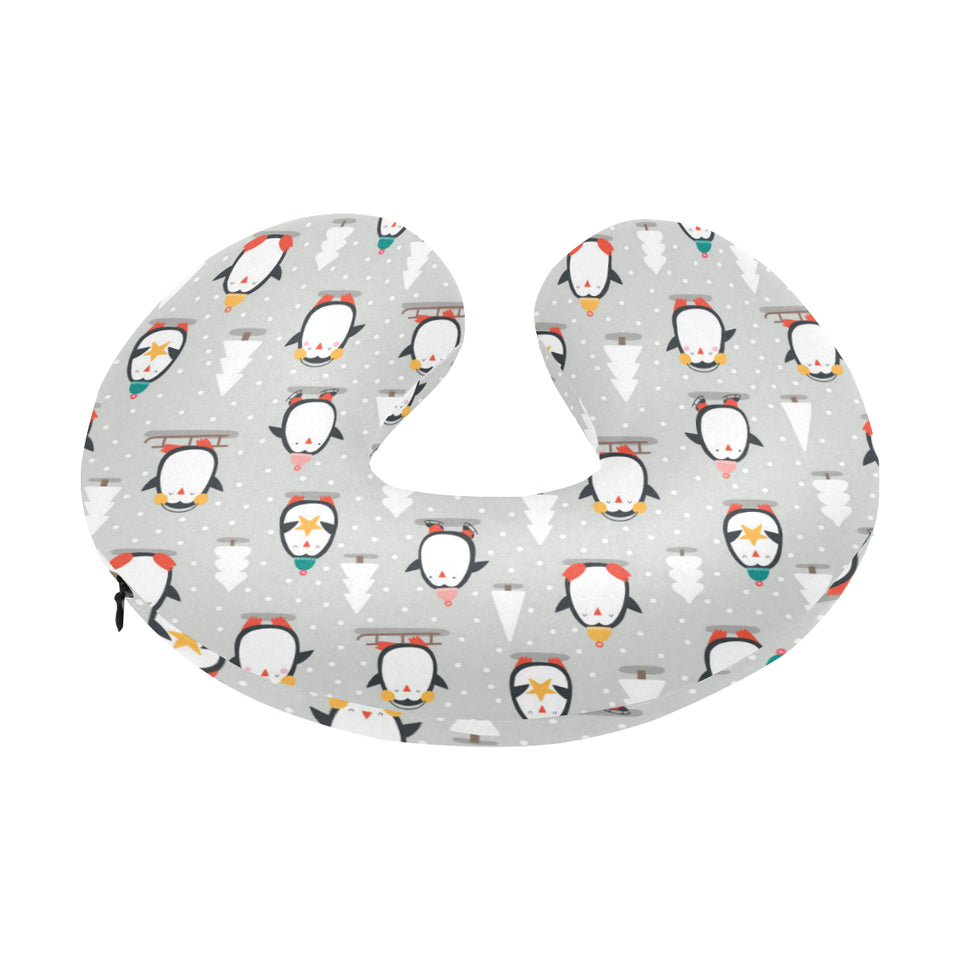 Cute Penguin christmas pattern U-Shaped Travel Neck Pillow