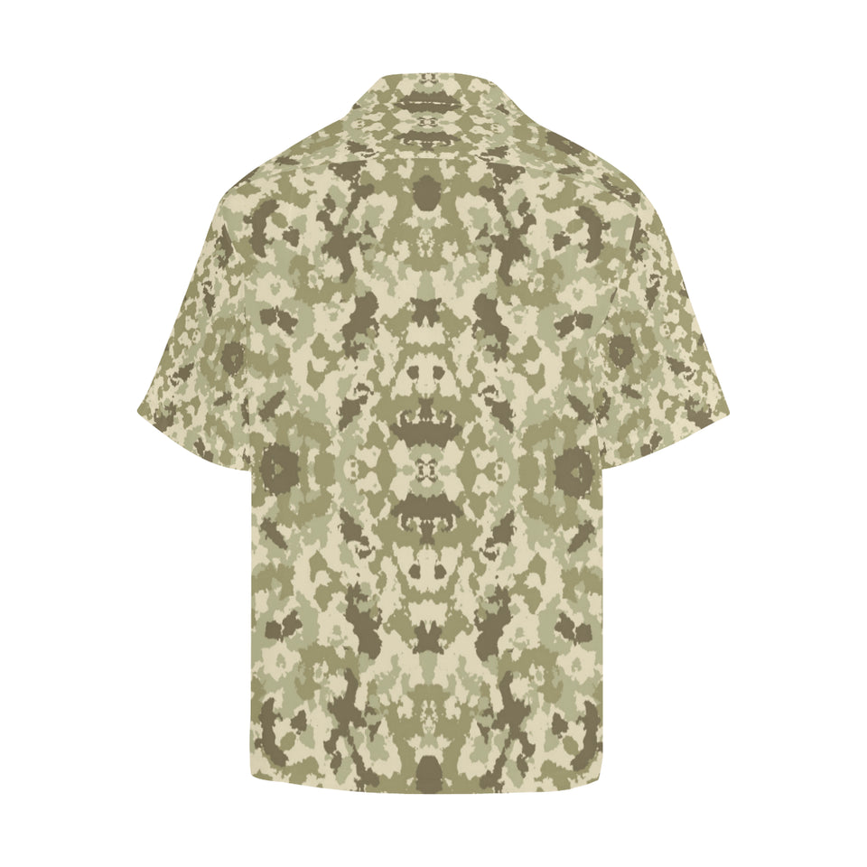Light Green camouflage pattern Men's All Over Print Hawaiian Shirt