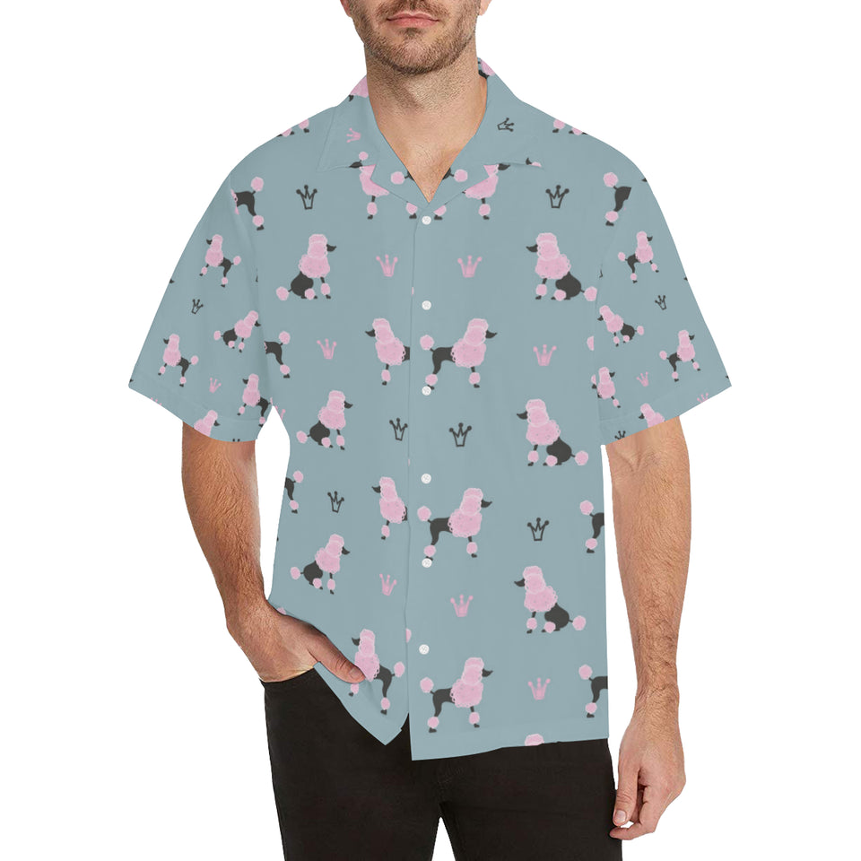 poodle dog pattern Men's All Over Print Hawaiian Shirt