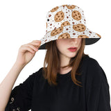 chocolate chip cookie pattern Unisex Bucket Hat