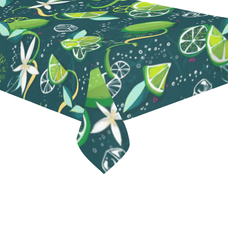 Lime ice flower pattern Tablecloth