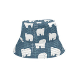 polar bear mother her child pattern Unisex Bucket Hat