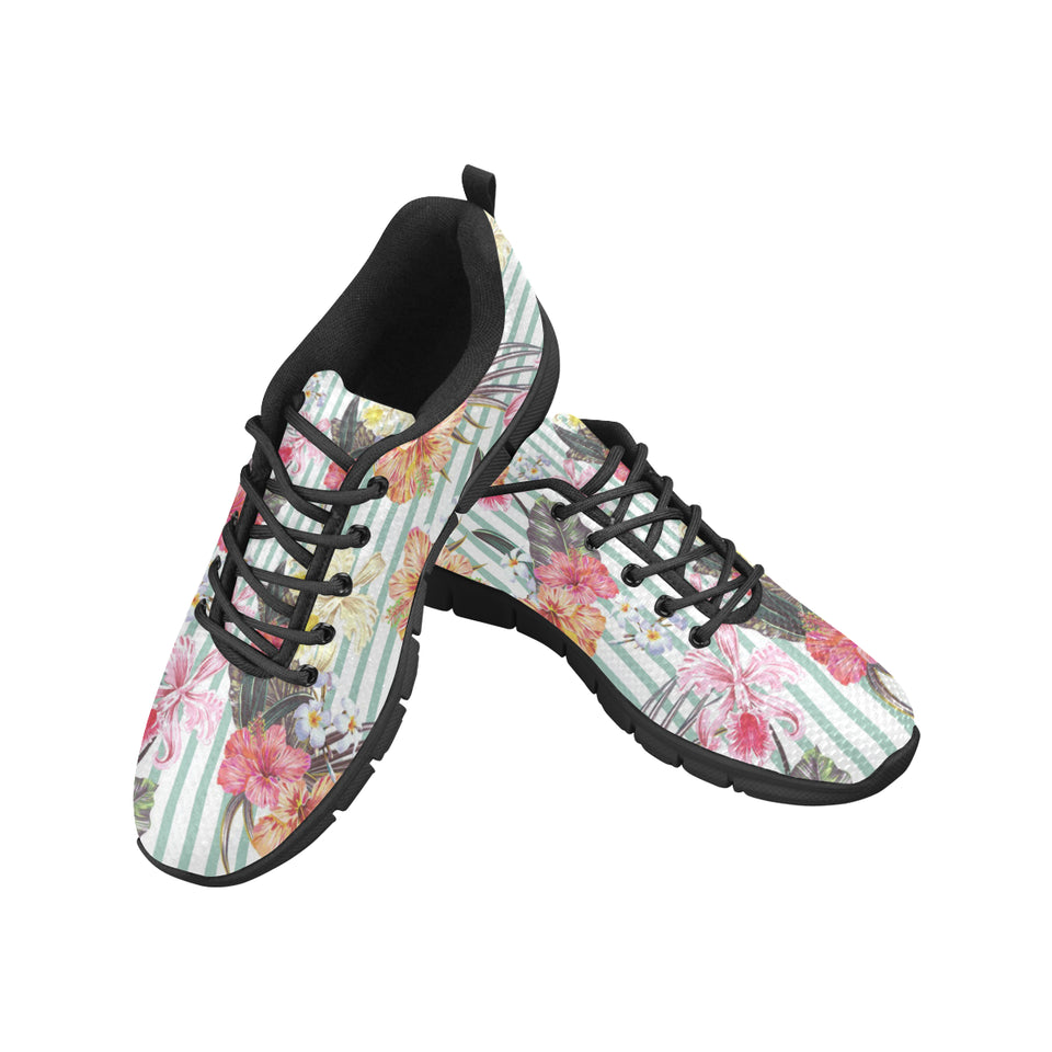 Colorful orchid flower pattern Women's Sneaker Shoes