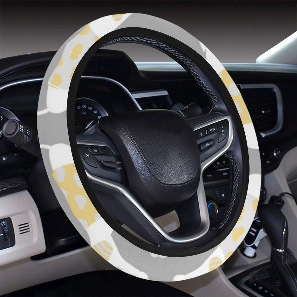 Cute dachshund dog pattern Car Steering Wheel Cover