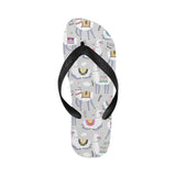 Cute Llama Alpaca pattern Unisex Flip Flops