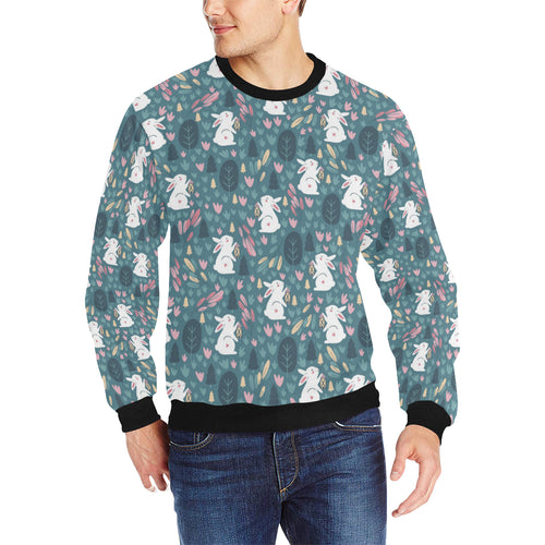 Cute rabbit pattern Men's Crew Neck Sweatshirt