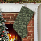 Digital Green camouflage pattern Christmas Stocking