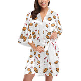 peanuts pattern background Women's Short Kimono Robe