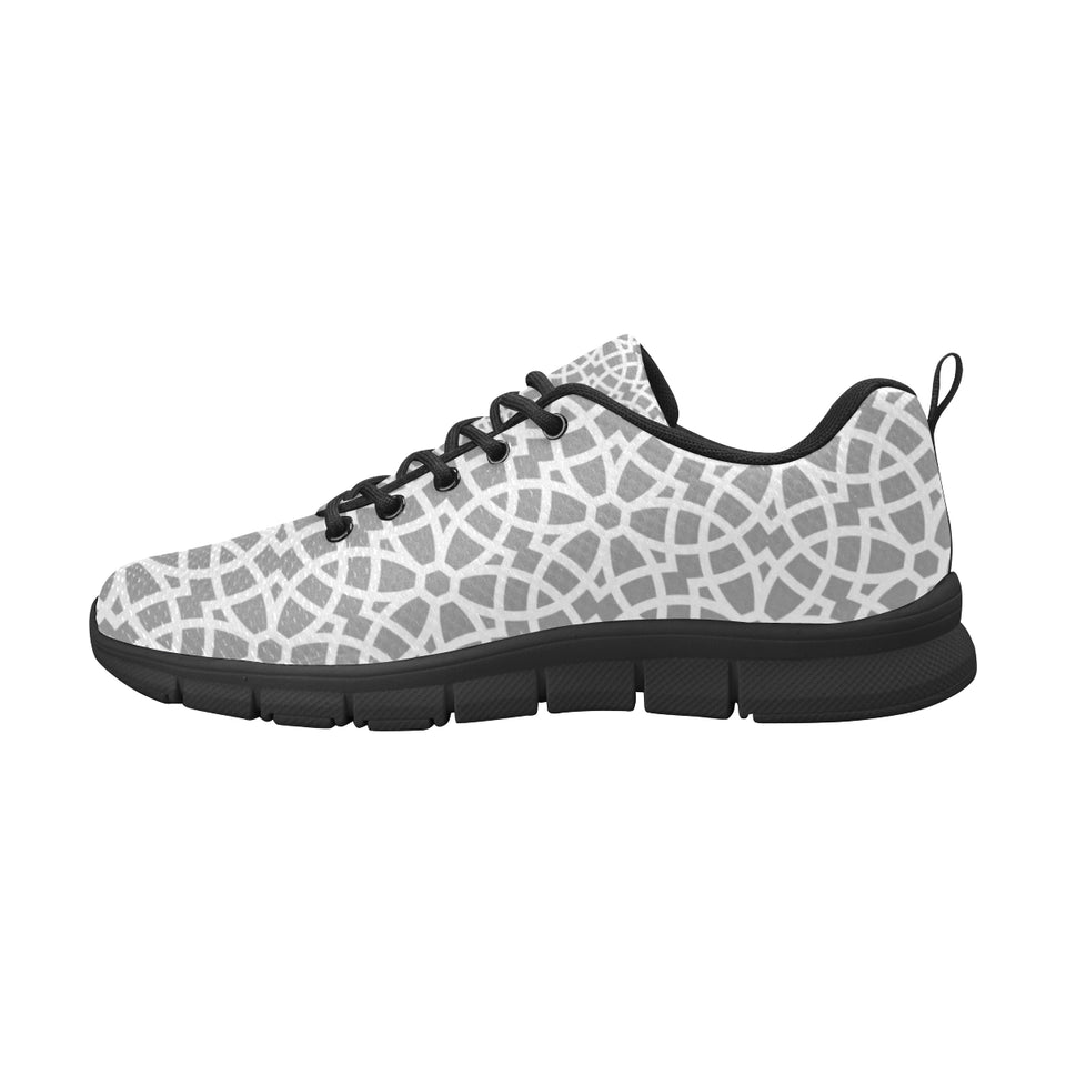 arabic gray pattern Men's Sneaker Shoes