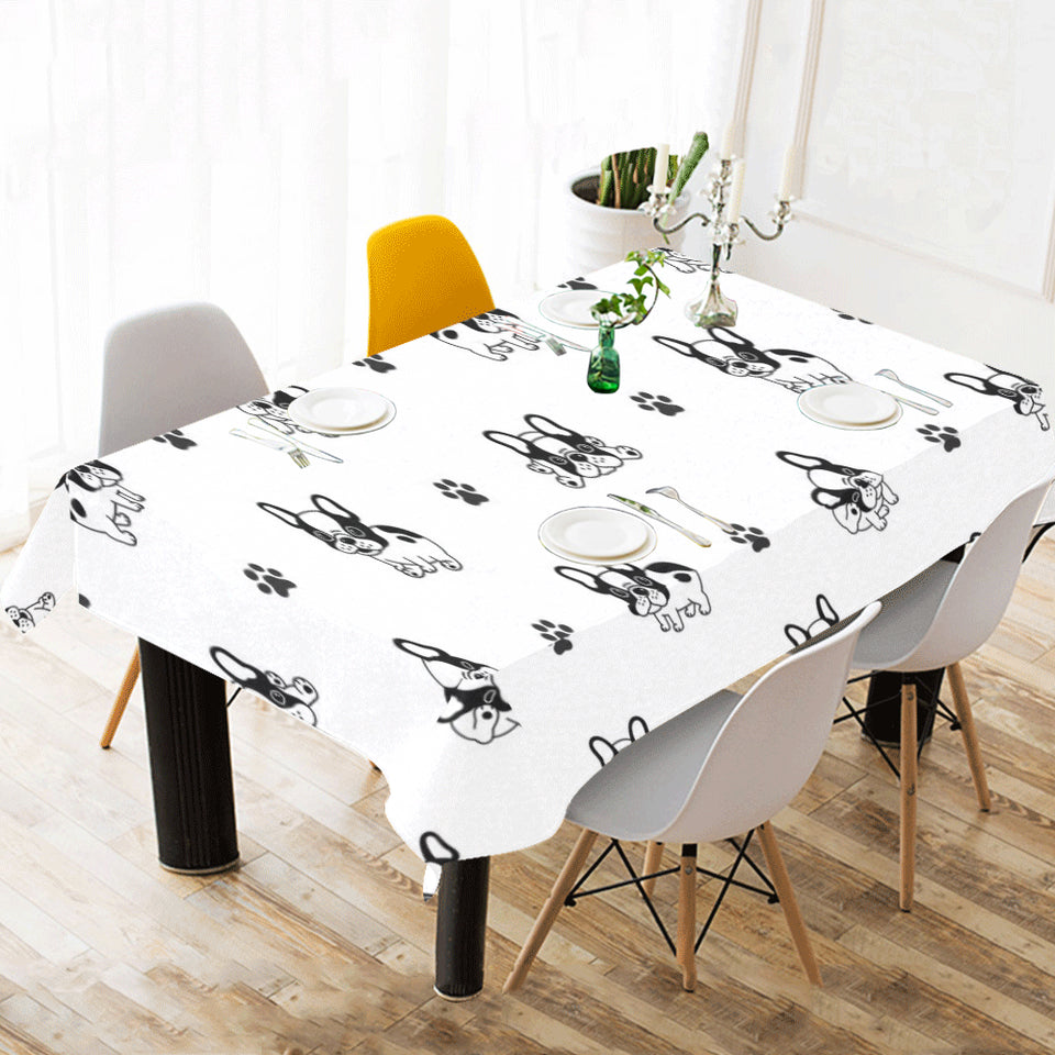 Cute french bulldog paw pattern Tablecloth