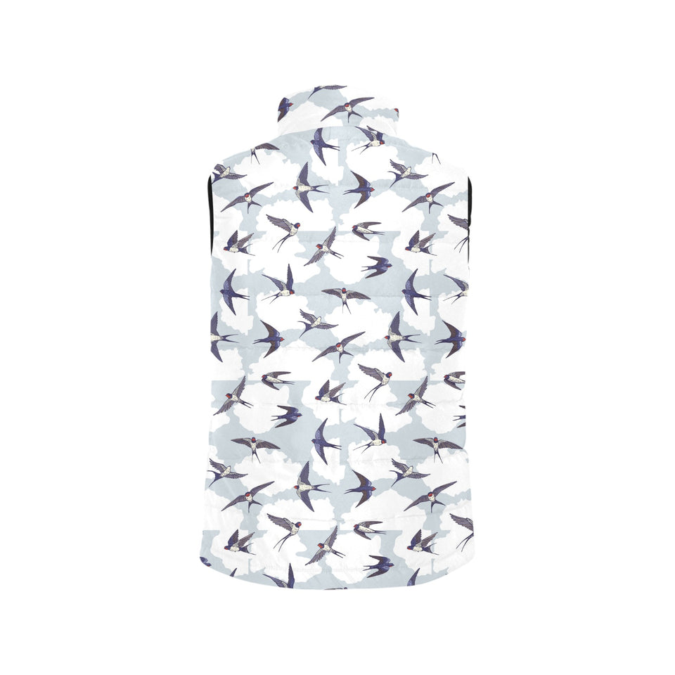 Swallow Pattern Print Design 05 Men's Padded Vest