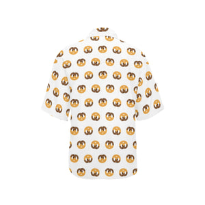 Pretzels Pattern Print Design 02 Women's All Over Print Hawaiian Shirt